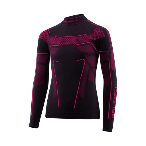 Brubeck, Thermo Junior, bluza dziecięca, czarny/fuksjowy, rozmiar 128/134 BRUBECK