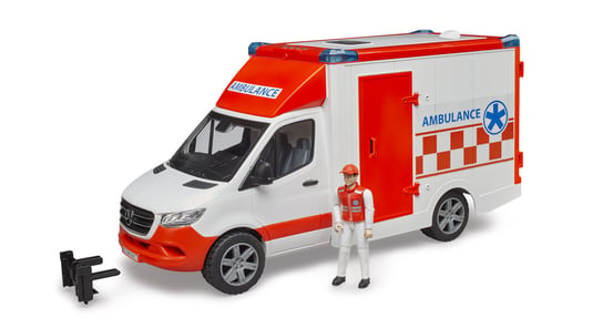 Bruder, Mercedes Benz Sprinter Ambulans z z figurką ratownika medycznego, 02676 Bruder
