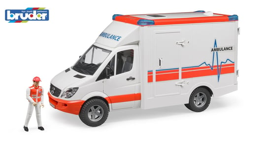 Bruder, pojazd ratunkowy MB Sprinter Ambulans-Karetka z figurką ratownika Bruder