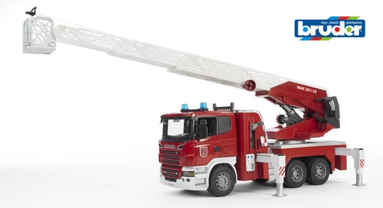 Bruder, Scania R straż pożarna z pompą wodną i modułem światło-dźwięk, 03590 Bruder