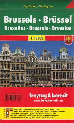 Bruksela. Mapa 1:10 000 Freytag & Berndt