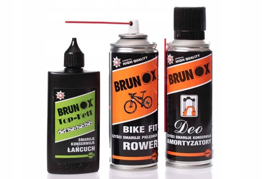 Brunox Zestaw Do Konserwacji Roweru (Top-Kett Buteleczka 100Ml, Deo 200Ml, Bike Fit 200Ml) Brunox