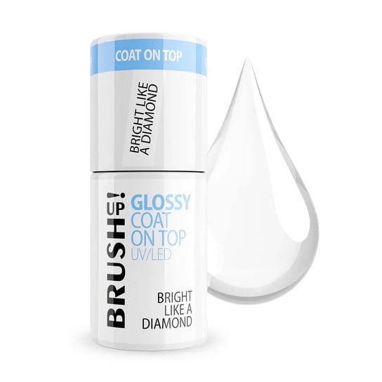 BrushUp!, Glossy Coat On Top nabłyszczający top hybrydowy Bright Like A Diamond 5g BrushUp!