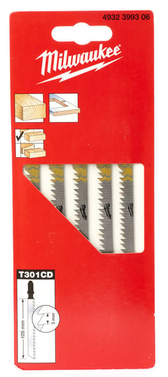 Brzeszczoty chwyt T czyste cięcie 105/3 mm 1 op. = 5 szt. MILWAUKEE Milwaukee