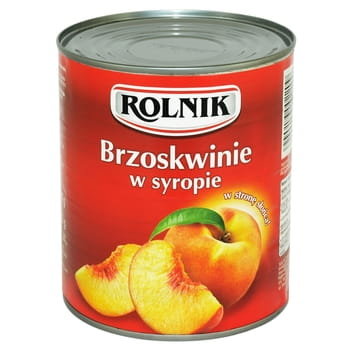 Brzoskwinie w syropie 850 ml Rolnik Firma Handlowa ROLNIK Spółka Jawna