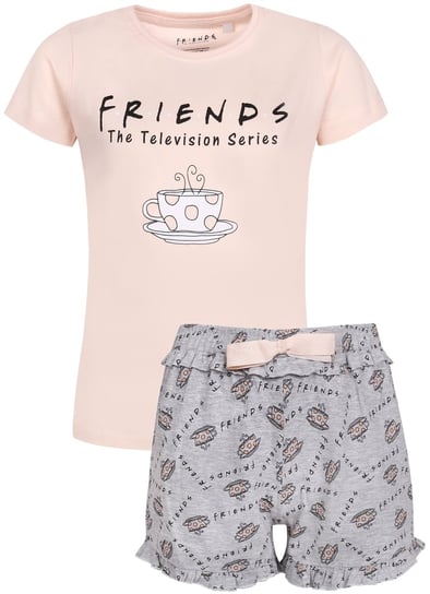 Brzoskwiniowo-szara piżamka z krótkim rękawem FRIENDS Friends
