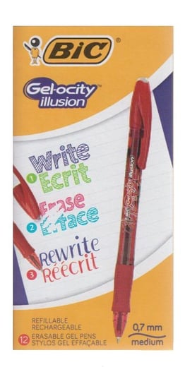 [Bs] Długopis Gelocity Illusion Wymazywalny Czerwony 12szt Bic BIC