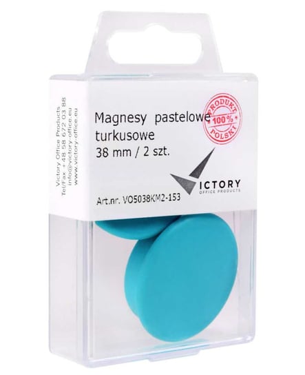 [BS] MAGNESY PASTELOWE TURKUS 38MM 2SZT VICTORY OFFICE VICTORY OFFICE