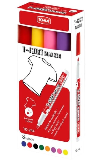[Bs] Marker Do Tkanin T-Shirt 8 Kolorów Toma Toma