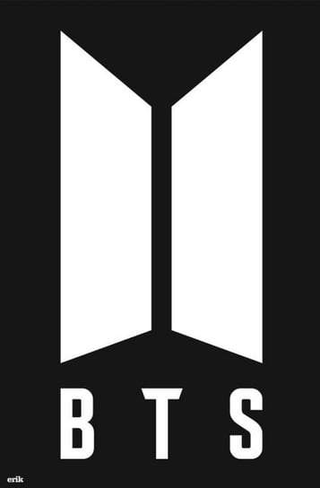 BTS Black and White Logo - plakat BTS