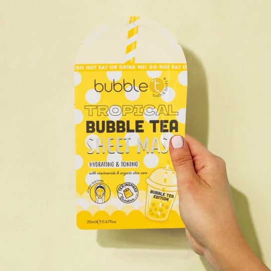 Bubble T, Maska w płachcie, Tropical with Aloe Vera & Niacinamide Bubble T