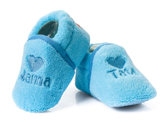 Buciki niemowlęce MAMA TATA – Niebieskie 0-6 m. ATTRACTIVE