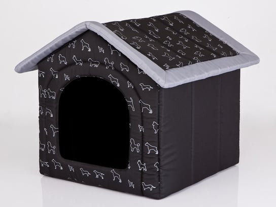 Buda dla psa/kota,  44x38x45  cm, R2, czarna w pieski HobbyDog