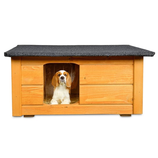 Buda dla psa outdoor domek dla kota 59x49x29 cm - domek dla psa ocieplany z drewna dla małych psów kotów Amazinggirl