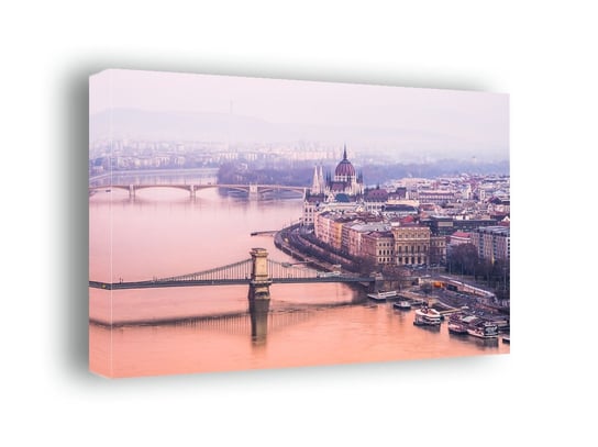 Budapeszt, parlament - obraz na płótnie 120x90 cm Inny producent