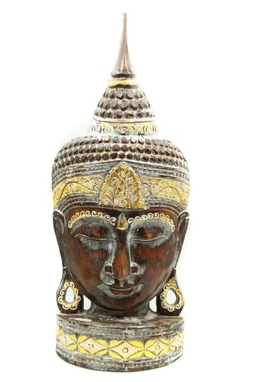 Budda Głowa  Buddha  Drewniana Figura Rzeźba Statuetka Jakarta