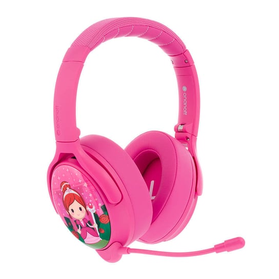 BUDDYPHONES Cosmos Plus słuchawki bezprzewodowe dla dzieci różowe ANC BuddyPhones