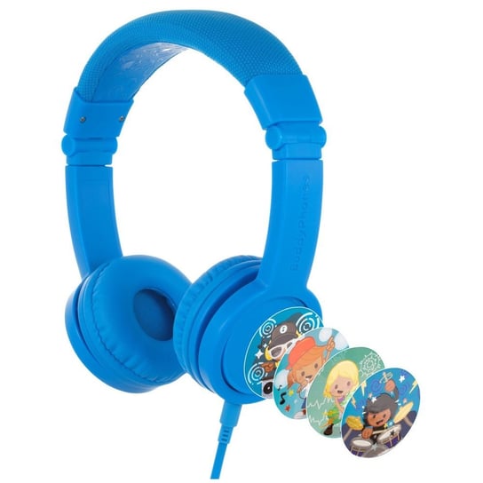Buddyphones Słuchawki Dla Dzieci 85Db Z Mikrofonem Explore Niebieskie BuddyPhones