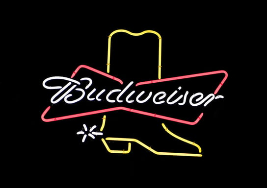 Budveiser beer neon sign in the Stockyards District of Fort Worth, Texas, Carol Highsmith - plakat 100x70 cm Galeria Plakatu