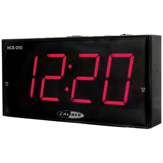 Budzik - Kaliber HCG010 - Cyfrowy podwójny alarm 170 x 50 x 80 mm Czarny Inna marka