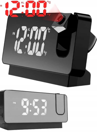 Budzik Zegar Cyfrowy Elektroniczny Termometr Projektor Czasu Led Lustro Inna marka