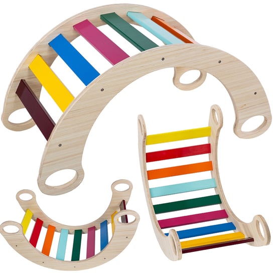 Bujak Artnico kolorowa huśtawka Montessori tęczowy ARTNICO