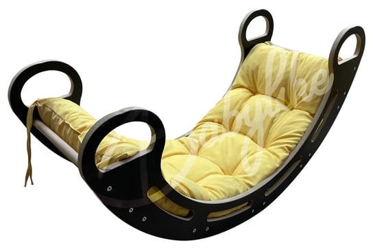 Bujak CBM MDF czarny Montessori 100 + poduszka żółta Babylike