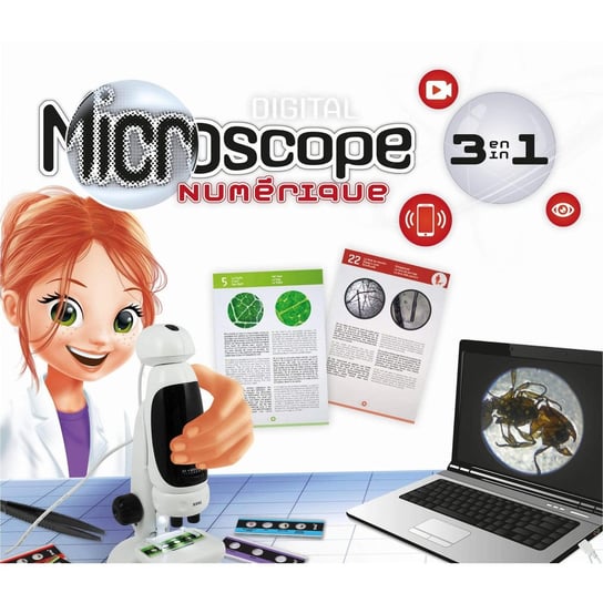 Buki Mikroskop dla dzieci cyfrowy 3 w 1 Buki France
