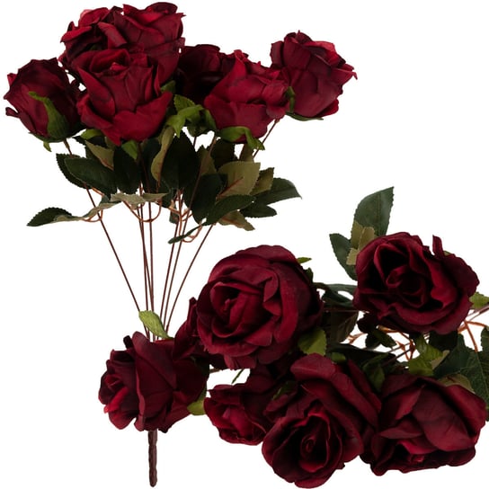 Bukiet 7 Róż Czerwonych Róża Gęsty Jak Żywy MARTOM