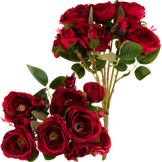 Bukiet 7 Róż Czerwonych Róża Gęsty Jak Żywy MARTOM