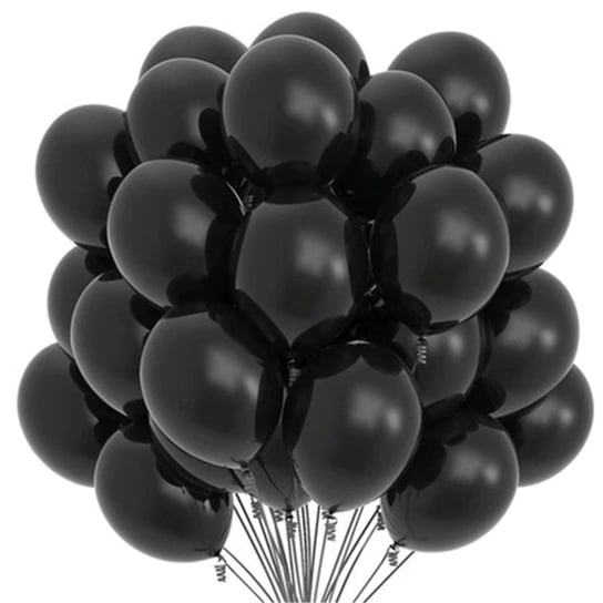 Bukiet balonów czarnych średnie 20szt 10 cali Zestaw gotowych dekoracji Szafran Limited