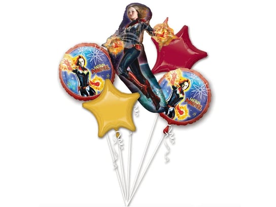 Bukiet balonów foliowych Kapitan Marvel - 1 kpl. Amscan