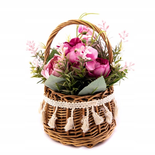 Bukiet Kwiatów W Koszyku Różne Kolory 22Cm Midex