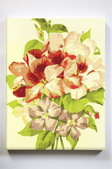 Bukiet letnich kwiatów, światło, ciepło, kolor, malowanie po numerach Akrylowo