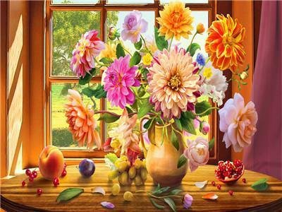 Bukiet pięknych kwiatów - Malowanie po numerach 50x40 cm ArtOnly