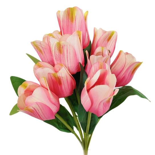 Bukiet tulipan x9 kremowo różowy sztuczny kwiat Inna marka