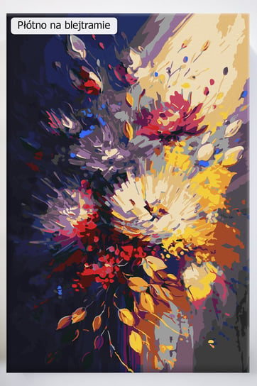 Bukiet w blasku Malowanie po numerach panorama kwiat kwiaty kolorowe Akrylowo