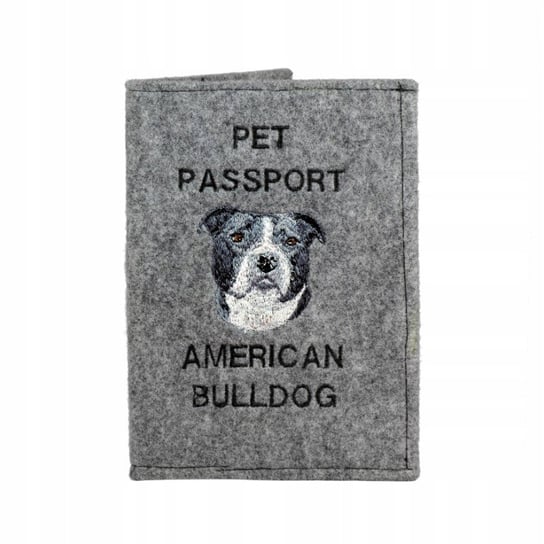 Buldog amerykański Haftowany pokrowiec na paszport Inna marka