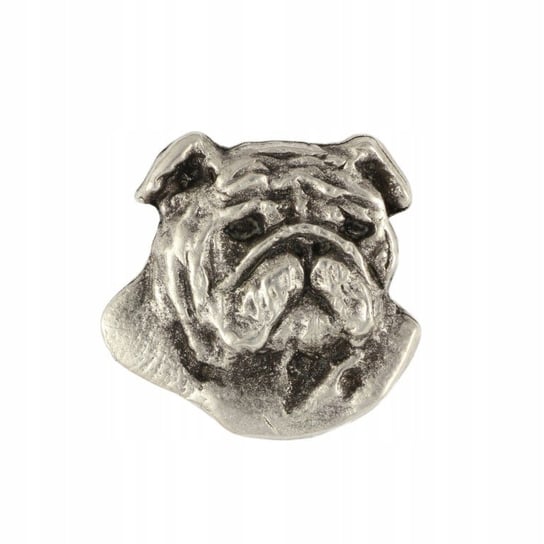 Buldog Angielski Bulldog posrebrzany pin, broszka Inna marka