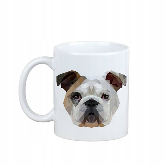 Buldog angielski Kubek z napisem geometryczny pies Art-Dog