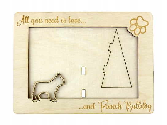Buldog francuski ramka na zdjęcie z psem grawer Inna marka
