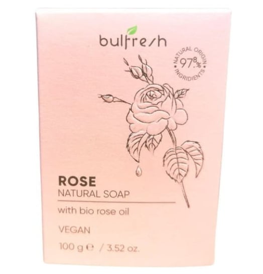 Bullfresh, Naturalne mydło Organiczna Róża 97,8% naturalnych składników, 100 g Bullfresh
