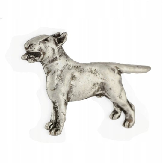 Bulterier Bull Terrier posrebrzany pin, broszka Inna marka