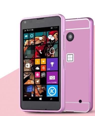 Bumper Alu Microsoft Lumia 550 Różowy Bestphone