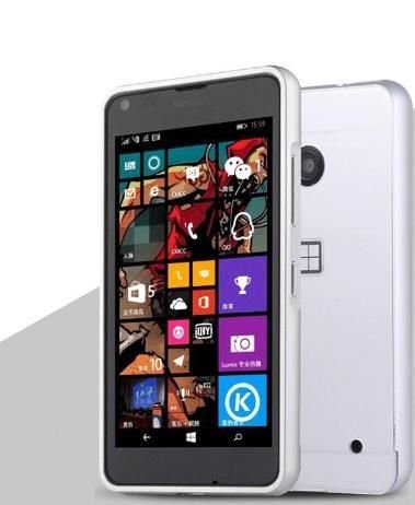 Bumper Alu Microsoft Lumia 550 Srebrny Bestphone