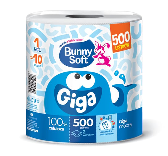 Bunny Soft Ręcznik papierowy GIGA 500 listków Unilever Polska Sp. z o.o.