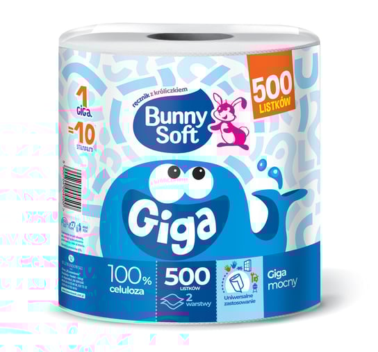 Bunny Soft Ręcznik papierowy GIGA 500 listków Unilever Polska Sp. z o.o.