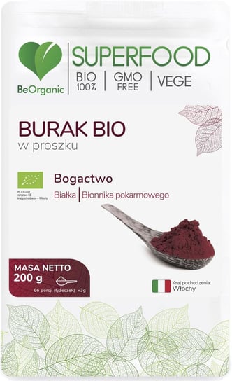 Burak BIO w proszku BeOrganic 200 g BeOrganic