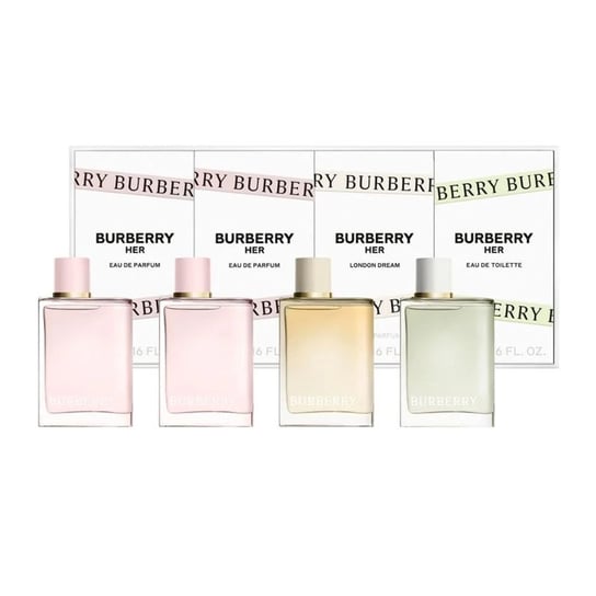 Burberry Her Miniatures zestaw Her woda perfumowana 5ml + Her woda perfumowana 5ml + Her London Dream woda perfumowana 5ml + Her woda toaletowa 5ml Burberry