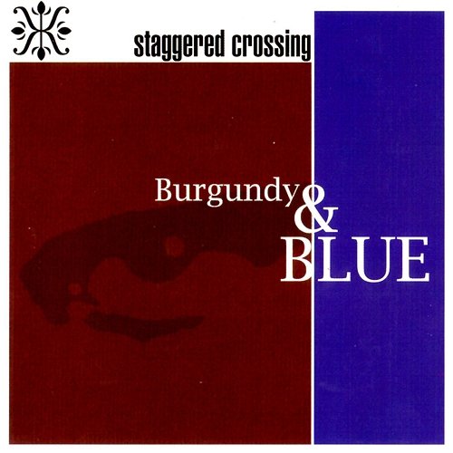 Burgundy & Blue Staggered Crossing